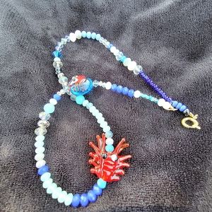 Authentic Gemstones, Crystal, + Glass Wrap Style Bracelet, "Got Crabs" Theme MEN